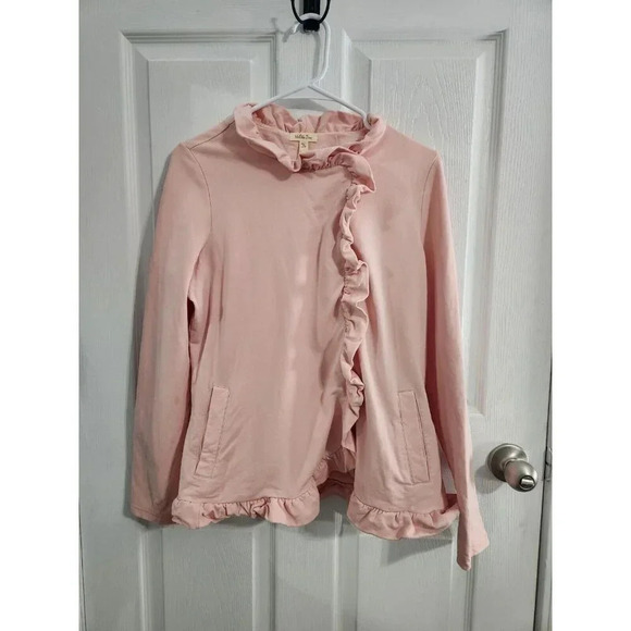 Matilda Jane pink ruffle snap moto girlhoodcore feminine barbiecore jacket MED - Picture 5 of 13
